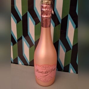 Pink Champagne Bottle Extra Large 8.5" Tree Ornament